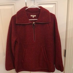 Madewell Fleece Zip Sweater